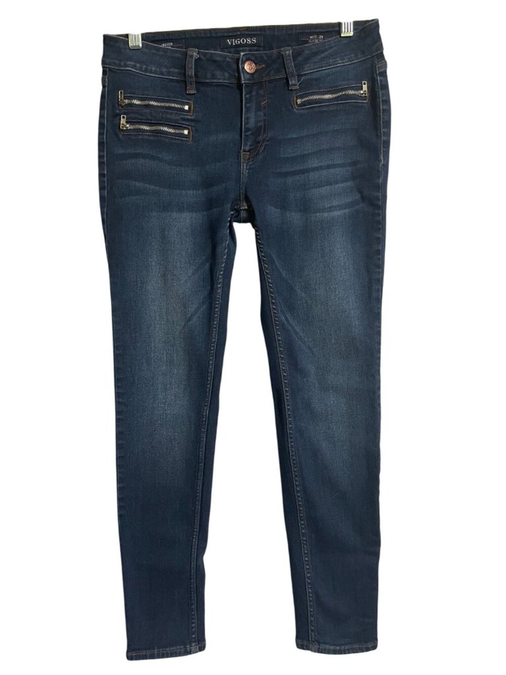 Vigoss Womens Jagger Skinny Jeans Size 27 Blue Dark Wash Denim